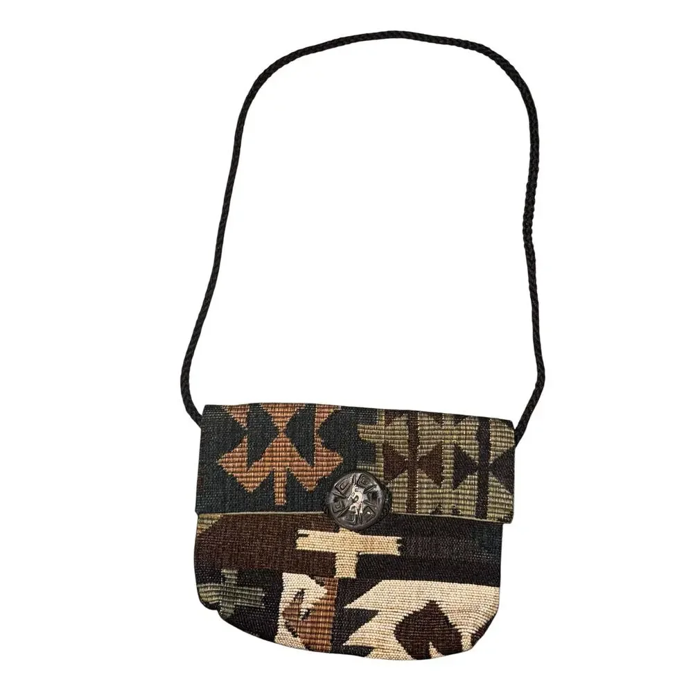 Kokopelli‎ Tapestry Crossbody Purse Bag Southwestern Geometric Western Aztec